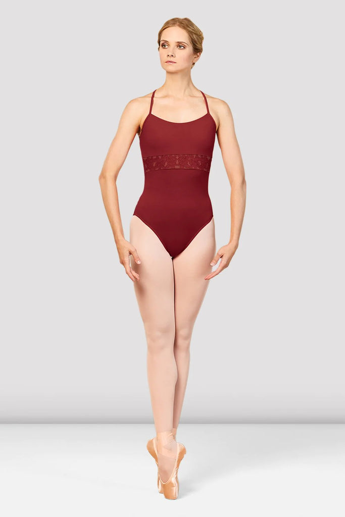 Adults Emb Cami Leo With Cross Back Bloch - L5565
