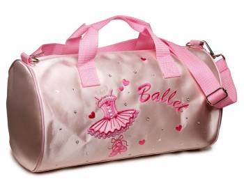 Pink Satin Ballerina Barrel Bag Katz - SB-8699