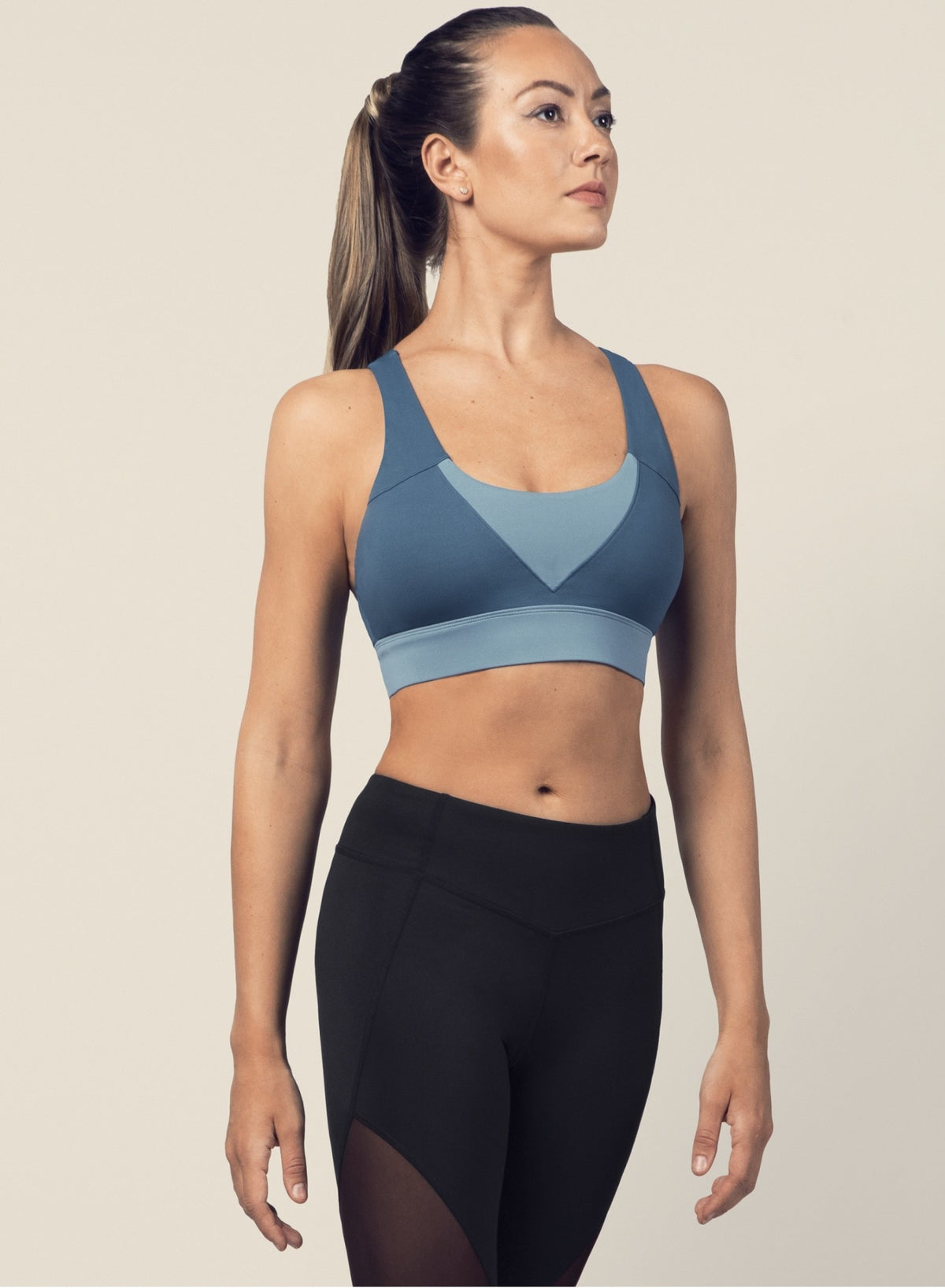 Adults Colour Panel Cross Back Crop Top - FT5199 | bloch - TUTU DANCEWEAR
